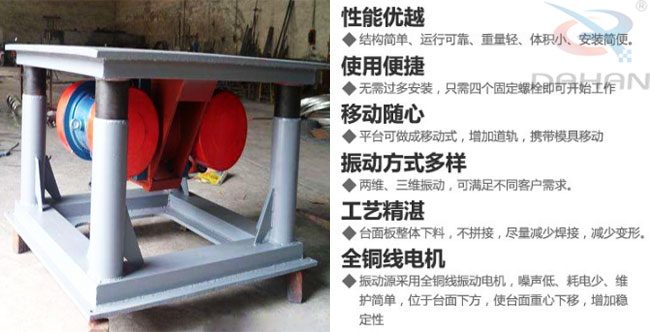 振動(dòng)電機(jī)振動(dòng)平臺特點(diǎn)